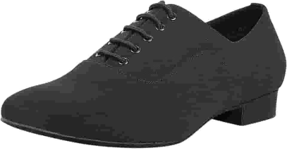 Sapato Oxford respirável masculino de dança latina, sola de couro, 2,5 cm, salsa, tango, valsa, personagem