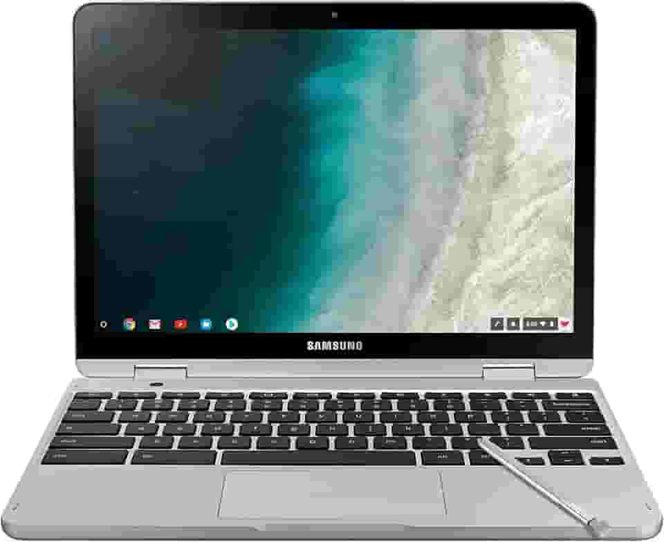 Laptop Samsung Chromebook Plus V2 2 em 1 - 4 GB de RAM, 64 GB eMMC, câmera de 13 MP, Chrome OS, 12,2 polegadas, proporção de 16:10 - XE520QAB -K03US Light Titan
