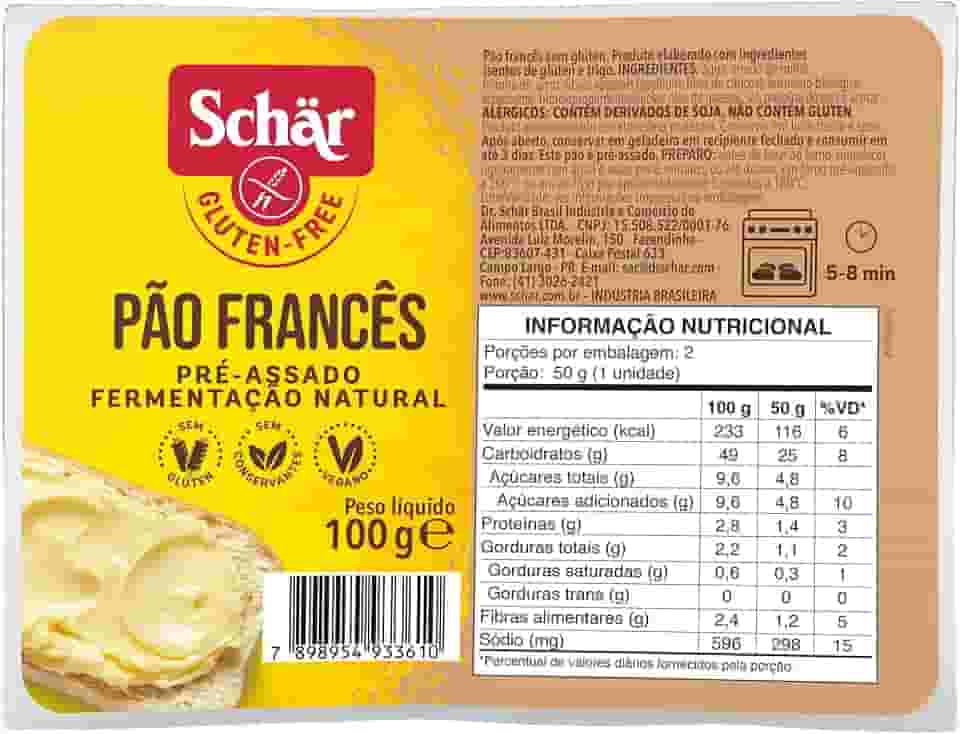 Pão francês sem glúten 100g - Pré assado - Schär