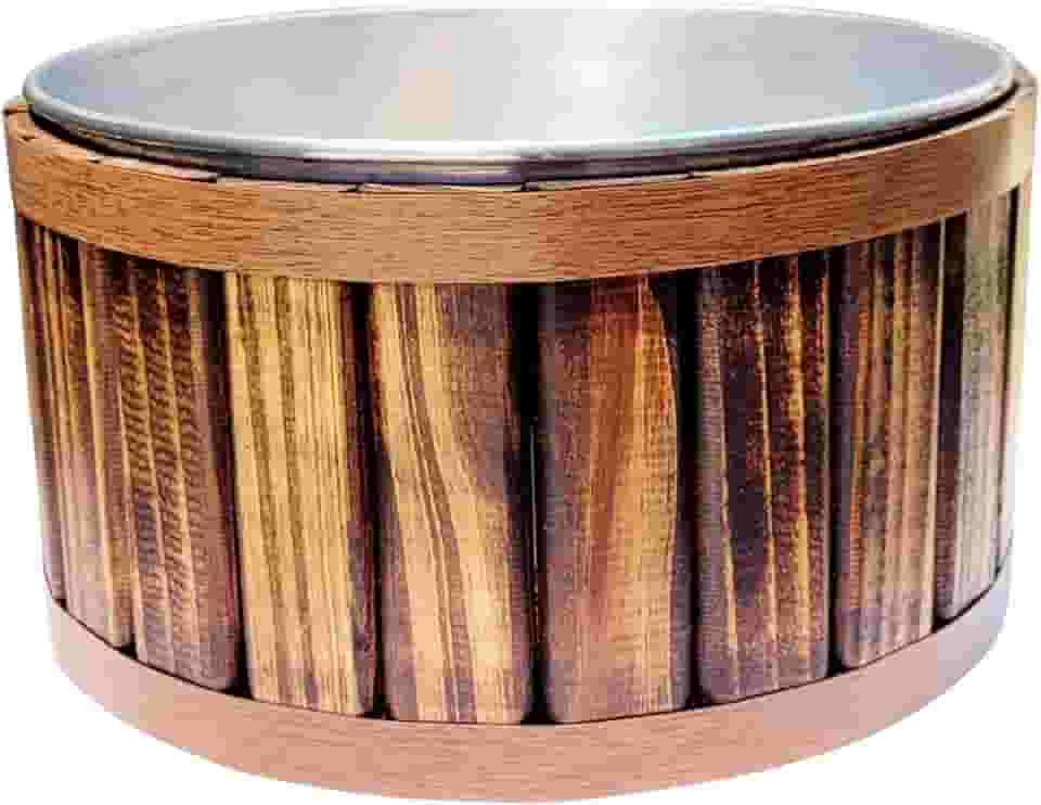 Tina Escalda Pés De Madeira Pinus Marrom, Bacia Pedicure, Balde Newborn