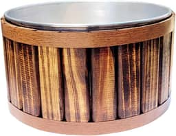 Tina Escalda Pés De Madeira Pinus Marrom, Bacia Pedicure, Balde Newborn