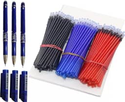 Canetas de Tinta Mágica Fantasminha, 3 Canetas + 30 Recargas Refil que Apaga com Calor, para Tecidos e Papel