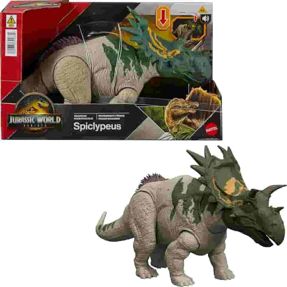 Jurassic World Dinossauro de Brinquedo Rebirth Rugido Selvagem Spiclypeus para crianças a partir de 4 anos