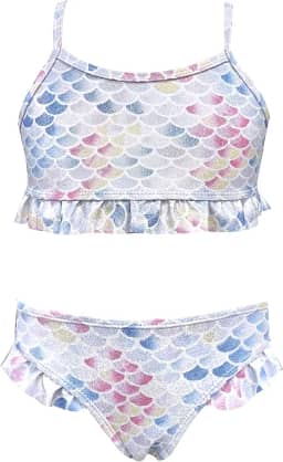 Conjunto de biquíni de duas peças com estampa floral para bebês meninas