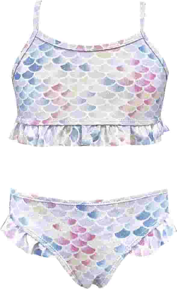 Conjunto de biquíni de duas peças com estampa floral para bebês meninas