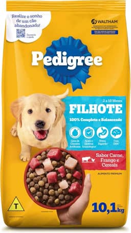 Ração Pedigree Carne Frango e Cereais Cães Filhotes 10.1 kg