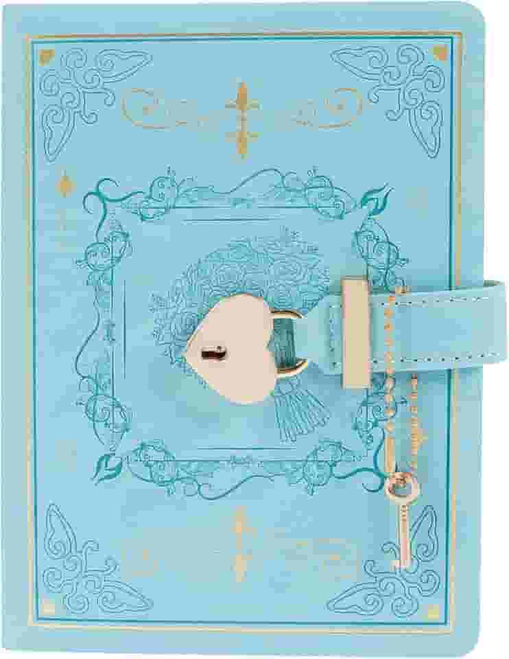 FALESOUL Diário com cadeado, diário vintage para mulheres e meninas, 288 páginas com bordas douradas, capa dura em forma de coração, diário de senha para mulheres e meninas adolescentes com caixa de