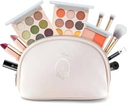 Color Nymph Kit de maquiagem tudo em um para meninas adolescentes | Conjunto de maquiagem para iniciantes com bolsa de cosméticos | Rímel de sombra incluído, blush, batom, lápis de lábios, pincel para