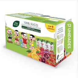 LIFE MIX Turma da Mônica - Suco de Misto em Caixinha - 100% Suco, Sem Adição de Açúcares, Sem Conservantes e Corantes, Ômega 3 DHA, Vitaminas C e D, Cálcio, Fibras - Vegano - Pack 12 x 200ml