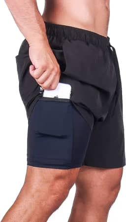 Bermuda Masculina Corrida Treino Academia Musculação 2 em 1 Surty Athletic Code