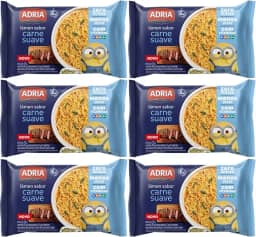 Kit 6 Macarrão Instantâneo Carne Suave Adria Zero Fritura