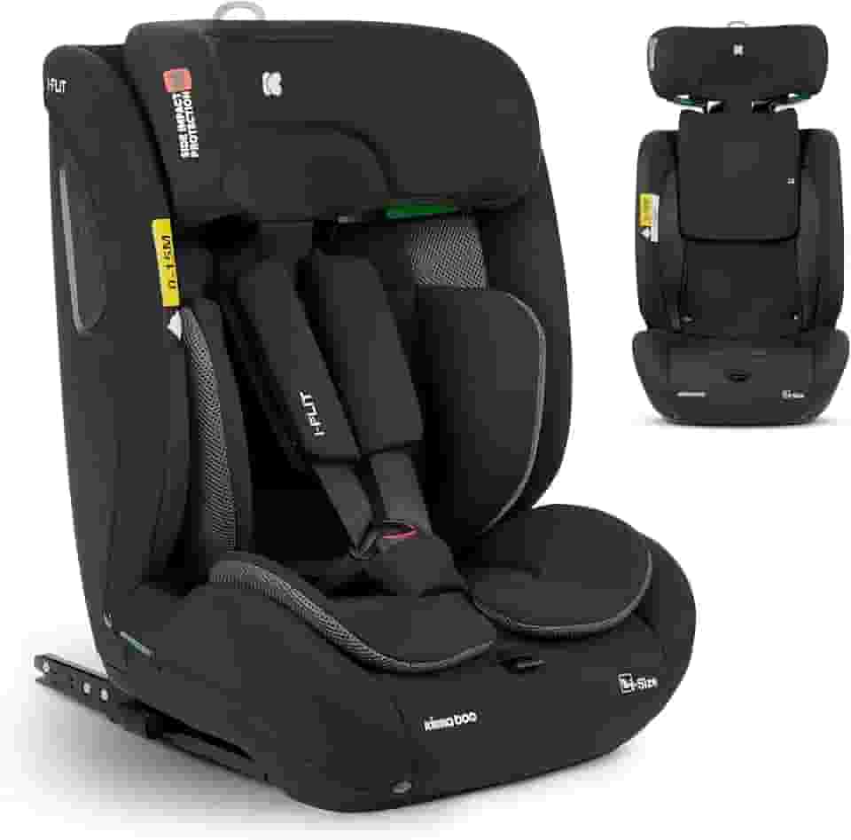 KikkaBoo Cadeira de carro i-Size i-FLIT, 76-150 cm, cadeira de carro grupo 1 2 3 ISOFIX, de 15 meses a 12 anos, de 9 a 36 kg, Top Tether, Side Protect Sistema SPS, 12 posições repousões. Acabamentos