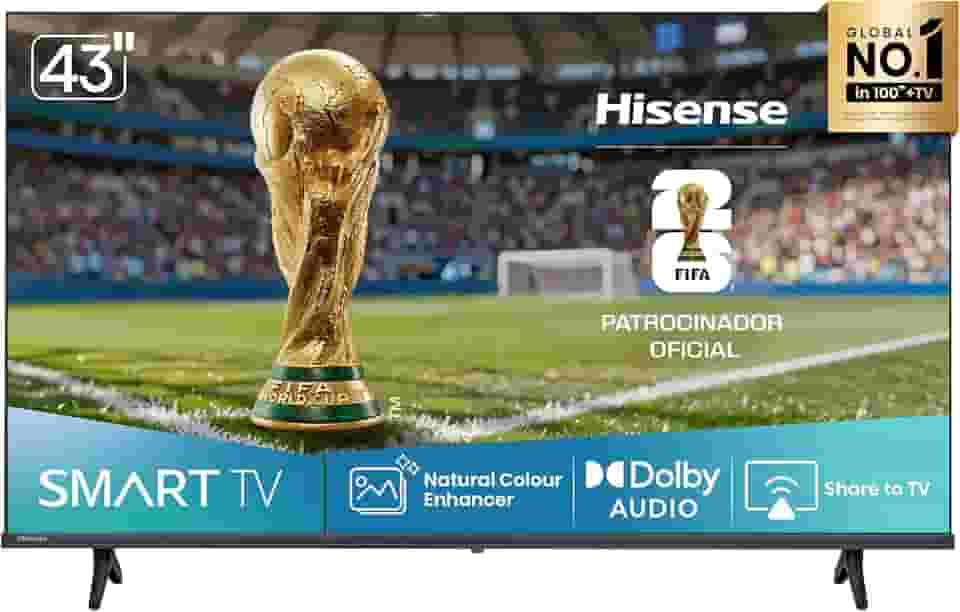 Hisense Smart TV FHD 43" Polegadas 43A4NV com HDR10, DTS Virtual X, Compatibilidade Alexa e Google Home