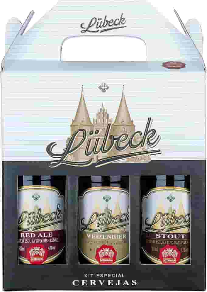 Kit Lübeck 3 Und 1 Weizenbier - 1 Stout - 1 Red Ale Lübeck Cerveja - Packs de Craft Beer
