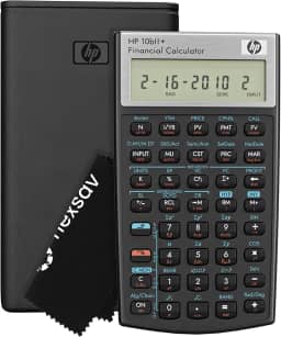HP Calculadora financeira 10bII+ – Mais de 100 funções para negócios, finanças, contabilidade, estatística e álgebra – Calculadora de faculdade e ensino médio, aprovada para exames SAT, AP, PSAT