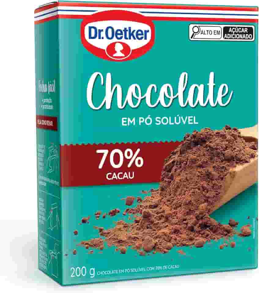 Dr.Oetker Dr. Oetker Chocolate Em Pó Solúvel 70% Cacau Para Saborosas Receitas De Bolos Tortas Brigadeiros E Sobremesas Com Chocolate 200G