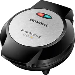 Omeleteira Pratic Omelet II, Mondial, Preto/Inox, 800W, 220V - OM-04-BI