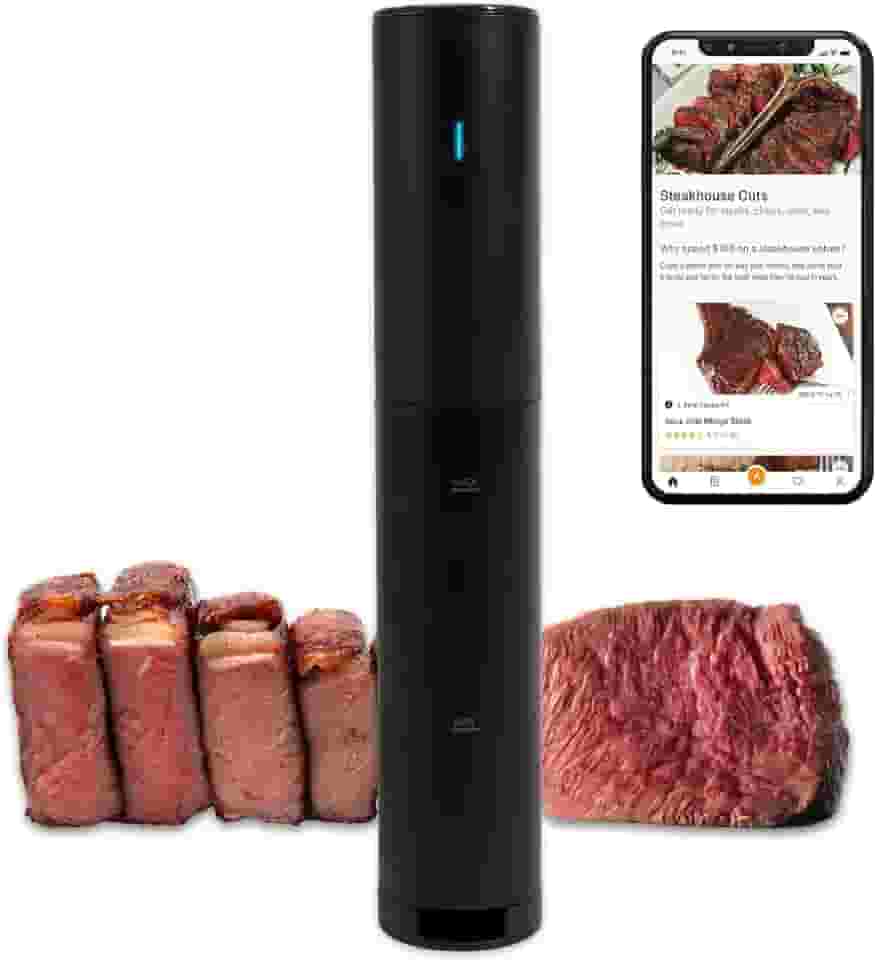 Anova Culinary Sous Vide Precision Cooker Mini, 850 Watts, preto e laranja, habilitado para aplicativo