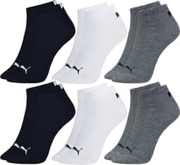 Kit 6 Pares Meia Puma Cano Curto Soquete Academia Everyday Esportiva Masculino Adulto Original