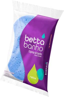 BettaBanho - Esponja Relax Para Banho, Cor Roxa, Bettanin