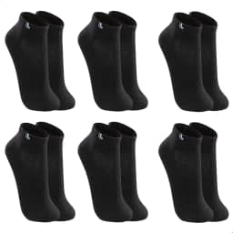 Kit 6 Pares Meia Lupo Sport Cano Curto Algodão Adulto, 6 Preto, 37-40