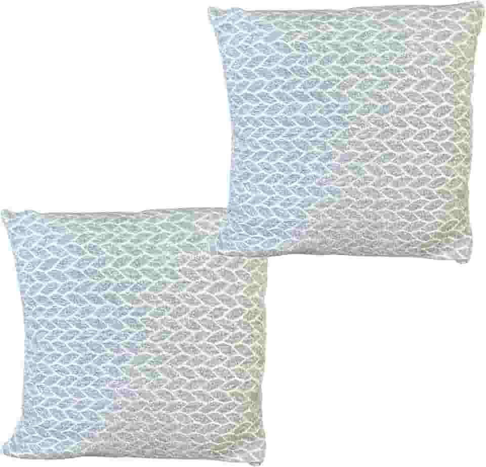 Kit 2 Peças Capa para Almofada Decorativa Estampa Geométrica 40x40cm com Zíper (Cinza)