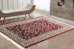 Tapete Persa Belga Cl�ssico 200x140m Lav�vel com Franjas � Sala Quarto Luxo Macio e Dur�vel (COR03, 140x100)