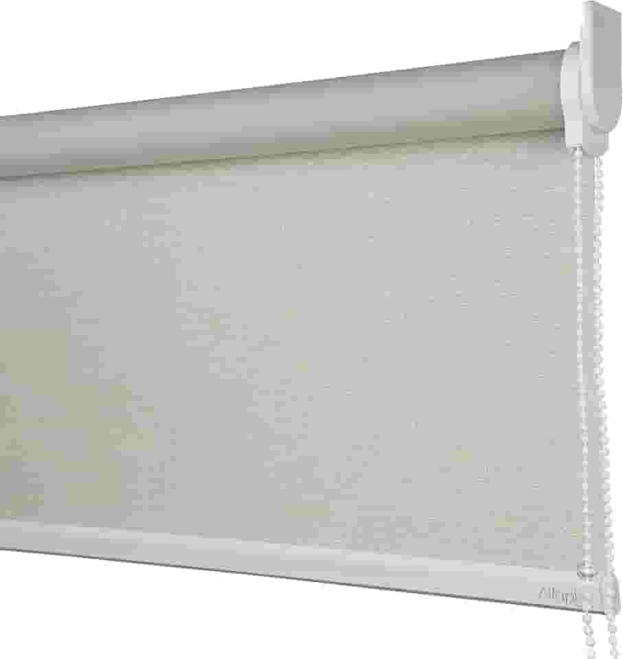 Cortina Persiana Rolo Blackout Linho Natural SOB MEDIDA comando lado DIREITO (SEM BANDÔ) (Linho Natural - Acabemento Branco, 1,60 (lar) x 1,20 (alt))