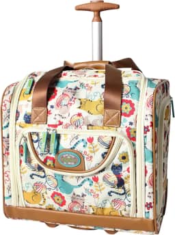 Mala de viagem de designer de 38 cm - Mala de viagem de negócios para fim de semana - Leve 2 rodas - Bolsa com rodinhas embaixo do assento para mulheres