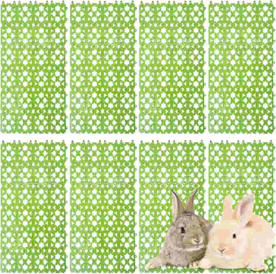 kathson 8 peças tapete de gaiola de plástico para pés de coelho tapetes de água com vazamento de coelho para animais de estimação, gatos, cães, hamster, rato, chinchila, porquinho-da-índia e outros