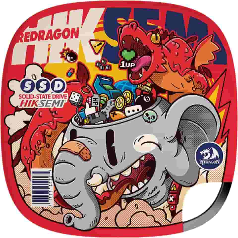 SSD Externo Redragon X Hiksemi Elefante 1TB Vermelho USB Tipo-C 3.0 GD803