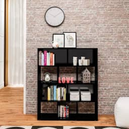Estante Organizadora com 10 nichos BOOK cor Preto - Artely