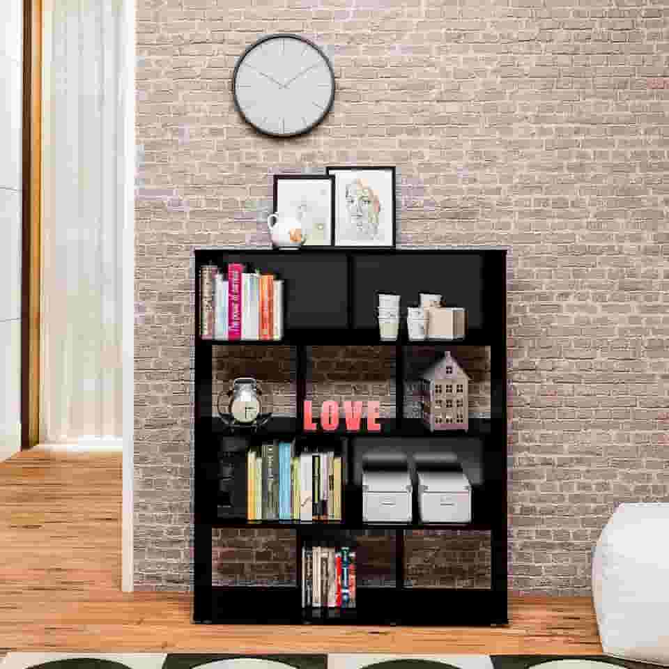 Estante Organizadora com 10 nichos BOOK cor Preto - Artely
