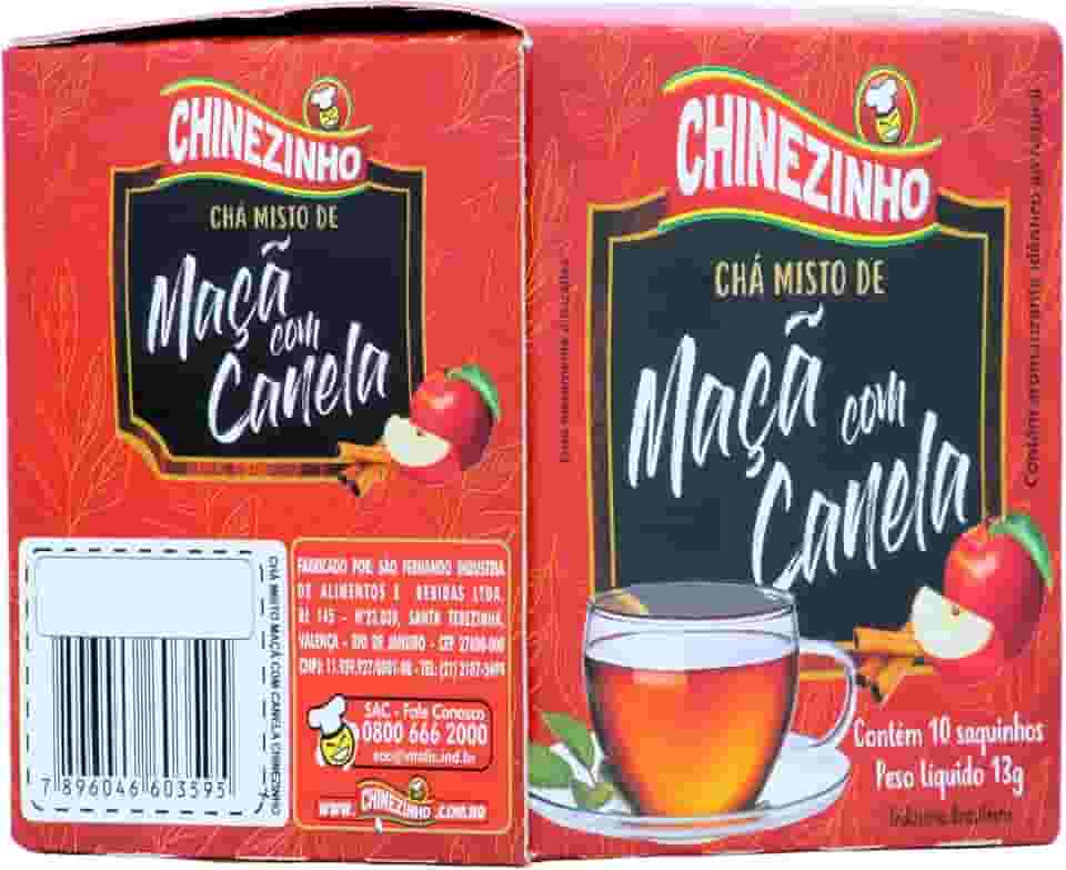 Chinezinho Chá De Maçã Com Canela Para Infusão 13 Gramas Com 10 Saquinhos