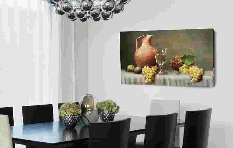 Quadro Decorativo Para Sala Frutas 55x100