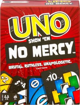 UNO Jogo de Cartas No Mercy para crianças a partir de 7 anos