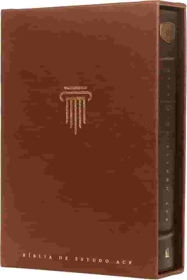 Bíblia de Estudo ACF, Couro-soft marrom | Com comentários da King James Study Bible