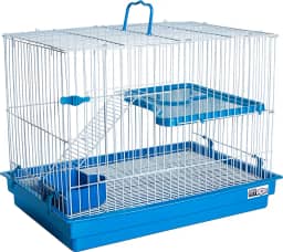 GAIOLA PARA COELHO PORQUINHO DA INDIA E CHINCHILA COM ANDAR AZUL