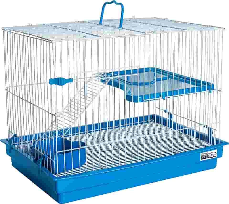 GAIOLA PARA COELHO PORQUINHO DA INDIA E CHINCHILA COM ANDAR AZUL