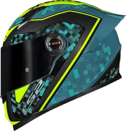 Capacete Masculino Ls2 Ff358 S Striker Azul Spoiler Moto