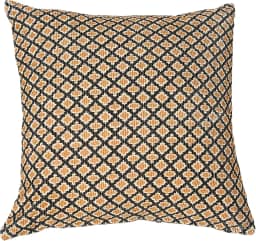 Creative Co-Op Capa de almofada com estampa geométrica de veludo cotelê quadrado de 50,8 cm, multi